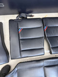 95-99 BMW E36 M3 Sedan Rear Bench + Folding Backrest Back Rest Seats Black *Rip*
