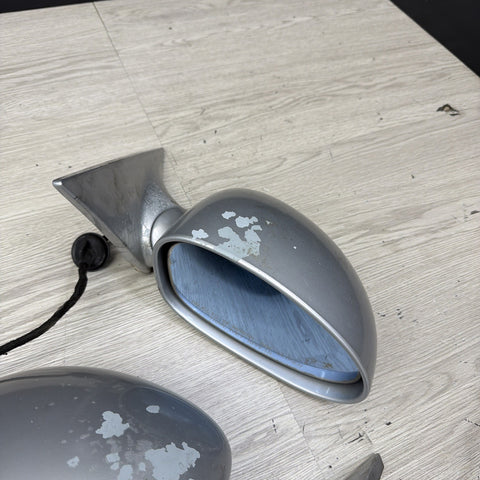 01-06 BMW E46 M3 Side View Door Mirrors Pair Titanium Silver *Notes*