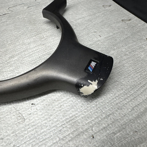 OEM 01-06 BMW E46 M3 Lower Steering Wheel Trim Cover Plate Titan Shadow Grey