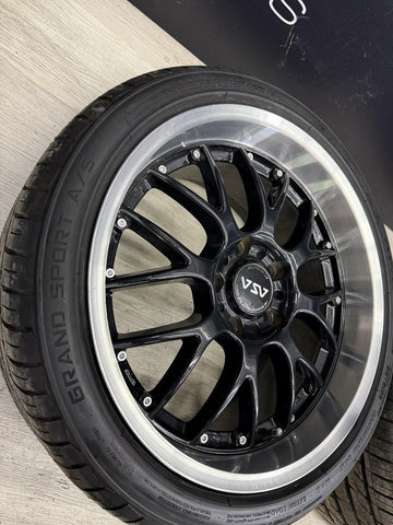 18" Gloss Black PSR Wheels Rims 18x9 ET45 BMW E46 M3 5x120 Square LM style