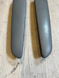 BMW E46 325 330 M3 Front Door Upper Armrest Pads Dove Grey Gray