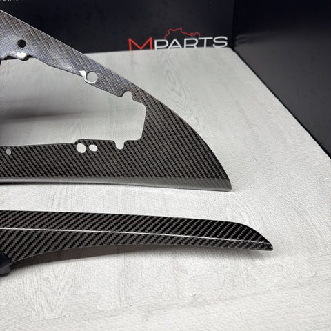 13-19 OEM BMW F06 M6 Central Console Dash Center Door Carbon Interior Trim Set