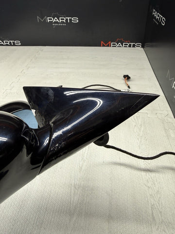 01-06 BMW E46 M3 Side View Door Mirrors Pair Carbon Black *Rust Bubbles