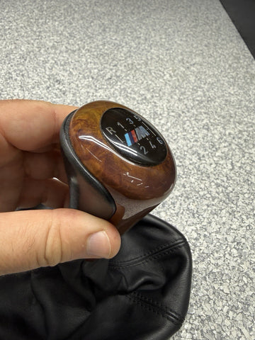 OEM 00-03 BMW E39 M5 Shift Knob 6-Speed Illuminated Nappa Leather Boot
