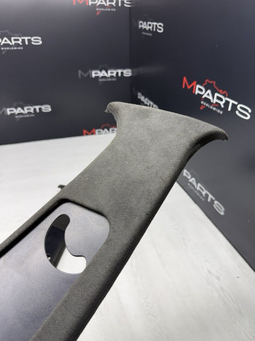 OEM 00-03 BMW E39 M5 B Pillars Column Interior Upper Cover Pair Alcantara Black