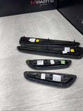 01-06 BMW E46 M3 Convertible Door Upper Arm Rest Armrest Pads Black