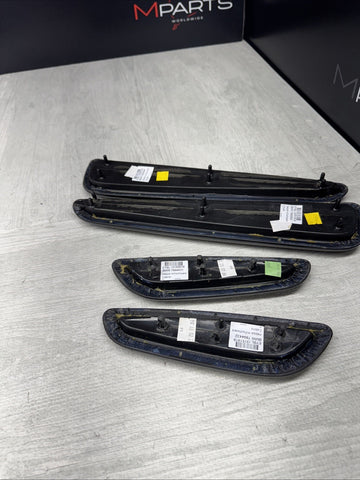 01-06 BMW E46 M3 Convertible Door Upper Arm Rest Armrest Pads Black