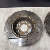 01-06 BMW E46 M3 Rear Discs Brakes Rotors Drilled Slotted