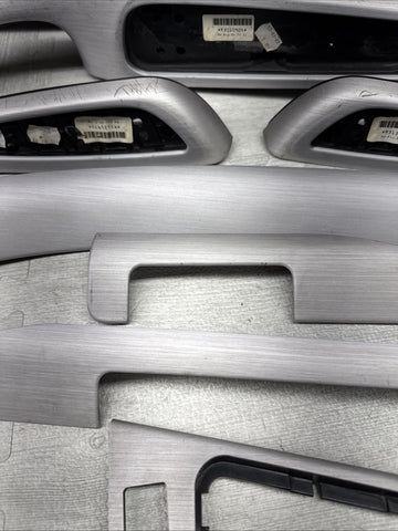 01-06 BMW E46 M3 Convertible Interior Armrests Trim Set Brushed Aluminum *Notes*