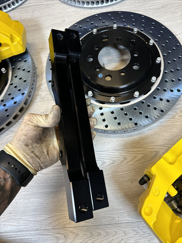 NEW 01-06 BMW E46 M3 BREMBO Big Brake Kit Yellow Calipers Rotors Set Plug Play