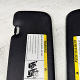BMW F83 M4 15-20 Vinyl Black Sun Visor Pair OEM