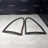 01-06 BMW E46 M3 Rear Vent Quarter Glass Window Seal Gasket Weatherstrip Set OEM