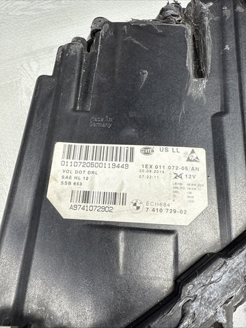 14-16 BMW F10 F11 535i 550i M5 LED Left Adaptive Headlight Complete *Flooded