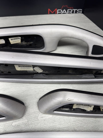 01-06 BMW E46 M3 Convertible Interior Armrests Trim Set Brushed Aluminum *Notes*