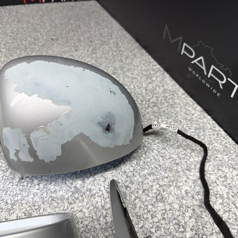01-06 BMW E46 M3 Side View Door Mirrors Pair Titan Silver *Notes*
