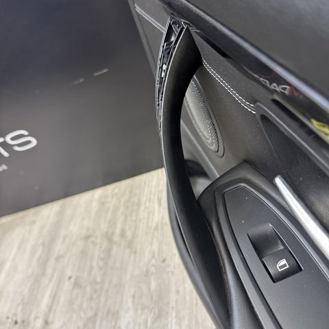 15-20 BMW F82 F83 M4 S55 Front Right Passenger Black Leather Door Card Panel