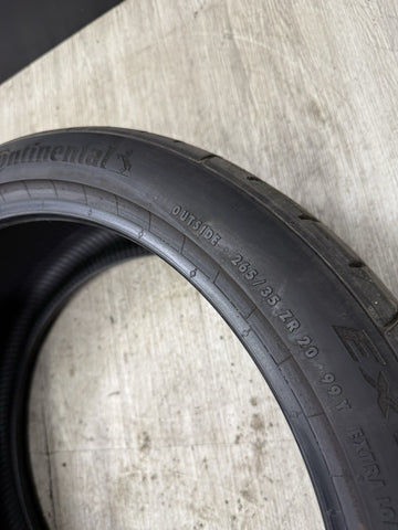 2022 Used Tire Continental ExtremeContact Sport 02 265/35ZR20 265/35R20 99Y 9/32