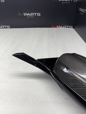 BMW 19-25 840 M850 M8 G14 G15 LEFT SIDE VIEW MIRROR W/ BLIND SPOT CARBON FIBER