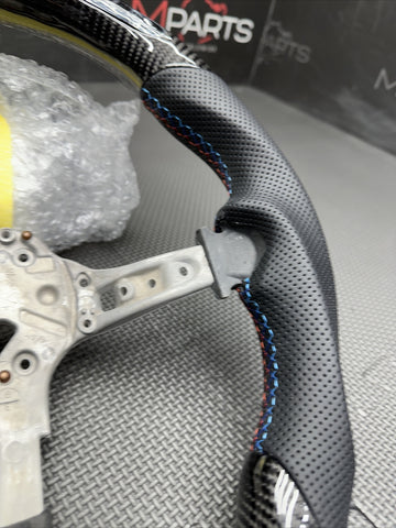 15-20 BMW F80 F82 F83 M3 M4 OHC Carbon fiber Steering Wheel Manual DCT Led