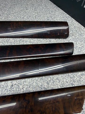 99-05 BMW E46 Sedan 8-Piece Interior Wood Trim Set Center Console OEM *Notes*