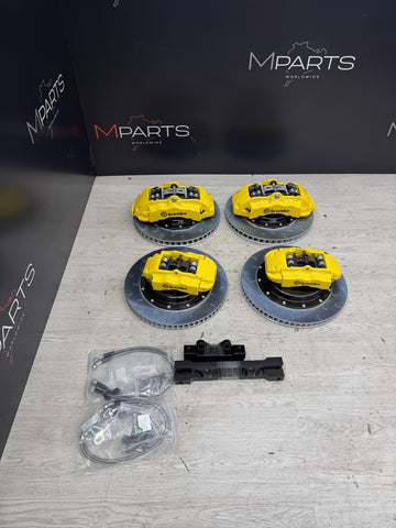 NEW 95-99 BMW E36 M3 BREMBO Big Brake Kit Yellow Calipers Rotors Set Plug Play