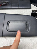 BMW E64 M6 Convertible OEM Sunvisors Sun Visors Black Leather Pair