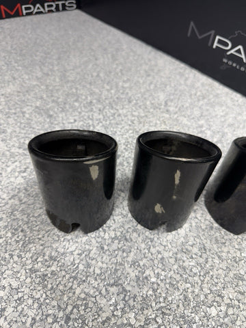 BMW F80 F82 F83 M3 M4 15-20 Stock Factory OEM Exhaust Muffler Gloss Black Tips