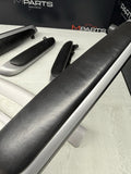 01-06 BMW E46 M3 Coupe Interior Armrests Trim Set Brushed Aluminum *Tab