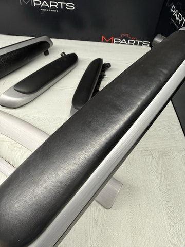 01-06 BMW E46 M3 Coupe Interior Armrests Trim Set Brushed Aluminum *Tab