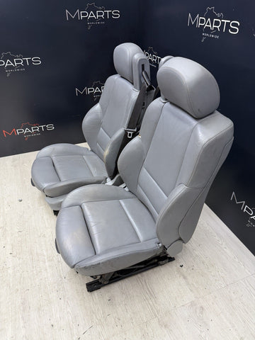 01-06 BMW E46 M3 Convertible Interior Front Heated Seats Gray Grey *Notes*