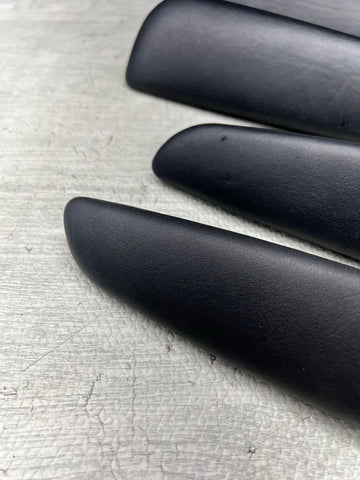 01-06 BMW E46 M3 Convertible Door Arm Rest Armrest Pads Black *2 Broken Tabs