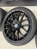 BMW 08-13 E90 E92 E93 M3 19” OEM Competition Wheels Style 359M Black Set + Tires