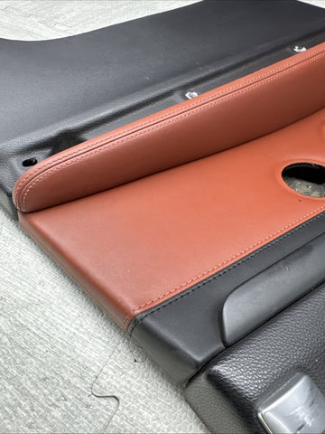 2008-2013 BMW E92 M3 Coupe Left Rear Interior Trim Panel Fox Red Leather OEM