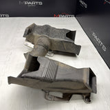 BMW E46 M3 OEM (2001-2006) BRAKE AIR INLET DUCTS + BRACKETS PAIR *2 BROKEN TABS*