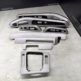 01-06 BMW E46 M3 Convertible Interior Armrests Trim Set Brushed Aluminum *Notes*