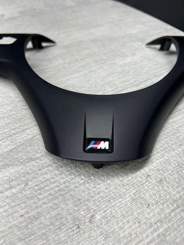 08-13 BMW E90 E92 E93 M3 Lower Steering Wheel Trim Cover Plate Black