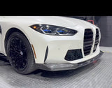 Carbon Fiber V Style Front Bumper Lip Spoiler For 2021-25 BMW G80 M3 G82 G83 M4
