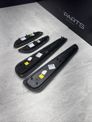 01-06 BMW E46 M3 Convertible Door Upper Arm Rest Armrest Pads Black *Broken Tab*