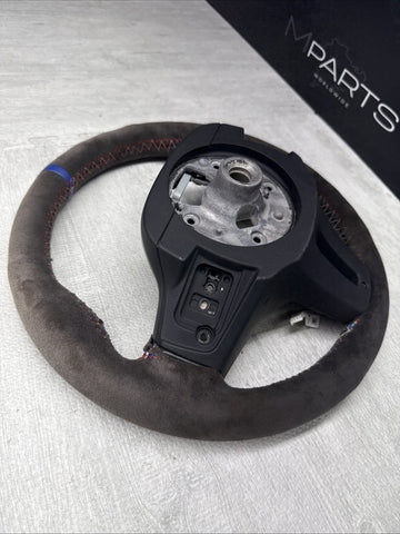 20-24 OEM BMW F97 F98 X3M Heated Steering Wheel Rewrapped Faded Suede