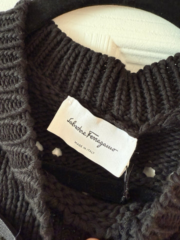 Salvatore Ferragamo Black Size XS Wool Sweater