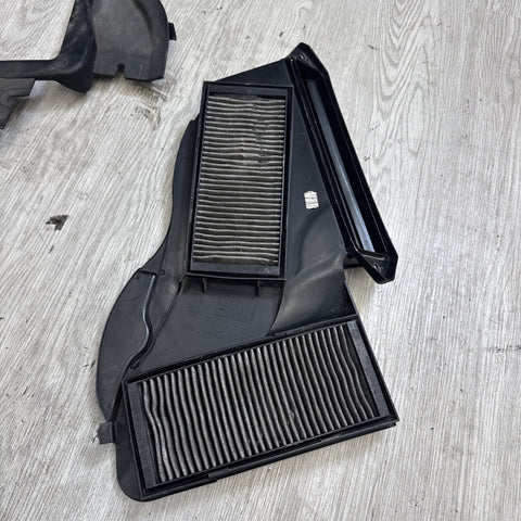 BMW E92 M3 08-13 Front  Lower Upper Top Cabin Micro Filter Housings Covers Oem