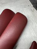 01-06 BMW E46 M3 Convertible Door Upper Arm Rest Armrest Pads Imola Red *Notes*