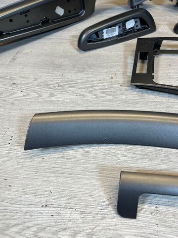 01-06 BMW E46 M3 Convertible Interior Armrests Trim Set Titan Shadow Grey