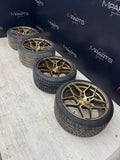 Rohana RFX11 5x120 19x9.5 19x11 Brushed Bronze Rims Wheels Set