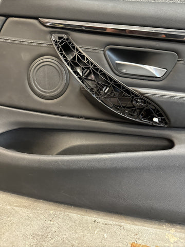15-20 BMW F82 F83 M4 S55 Front Right Passenger Black Leather Door Card Panel