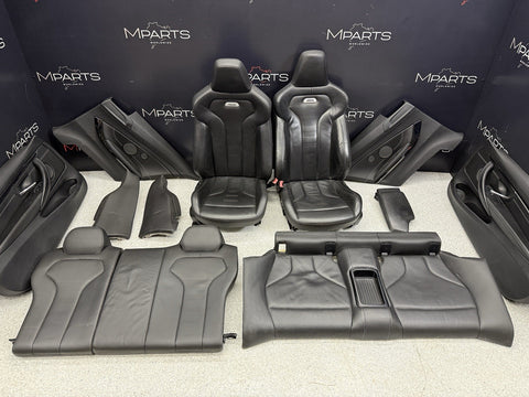 OEM 15-20 BMW F82 M4 LEATHER SEAT SEATS CUSHION INTERIOR SET BLACK