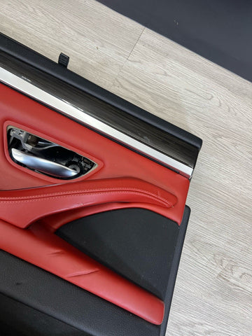 11-16 BMW F10 M5 SEDAN REAR LEFT DRIVER SAKHIR ORANGE DOOR CARD PANEL