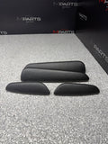 01-06 BMW E46 M3 Convertible Door Upper Arm Rest Armrest Pads Black