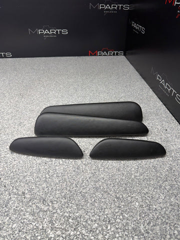 01-06 BMW E46 M3 Convertible Door Upper Arm Rest Armrest Pads Black