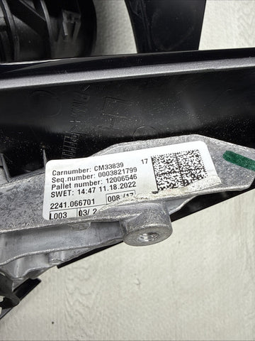 21-26 BMW G80 M3 Sedan Left Side Door Mirror W/ Camera Black Gloss *Broken Base